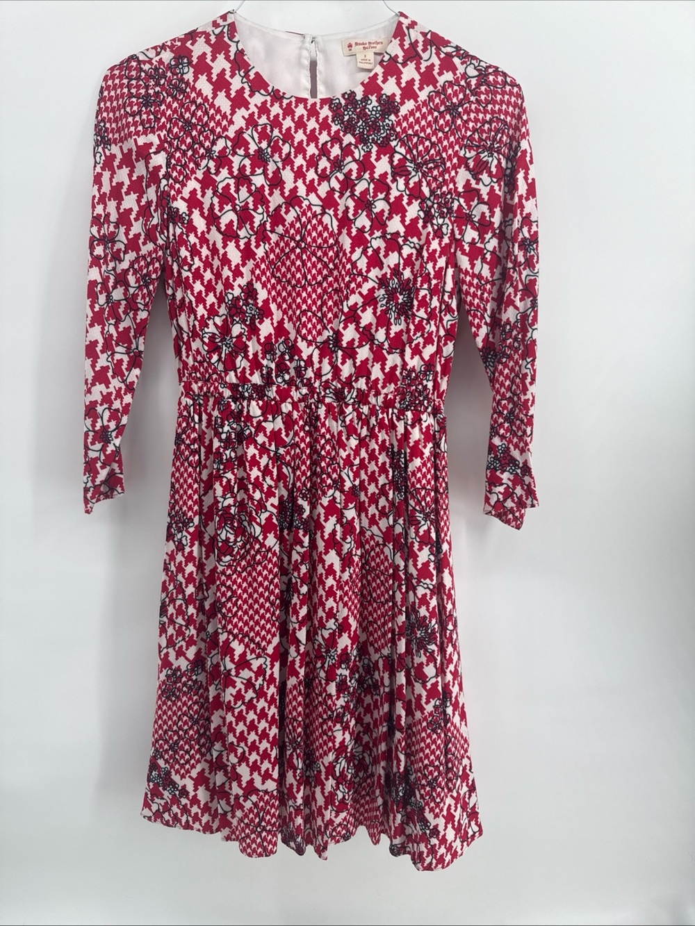 Brooks Brothers Red Women's Long Sleeve Floral Belted Dress Size 2
